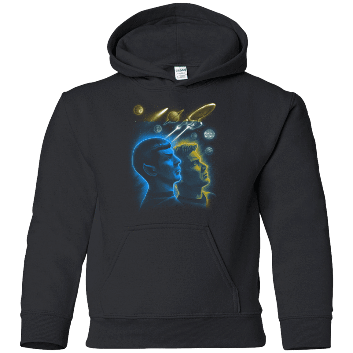 Sweatshirts Black / YS Star Trek Kirk Spock Youth Hoodie