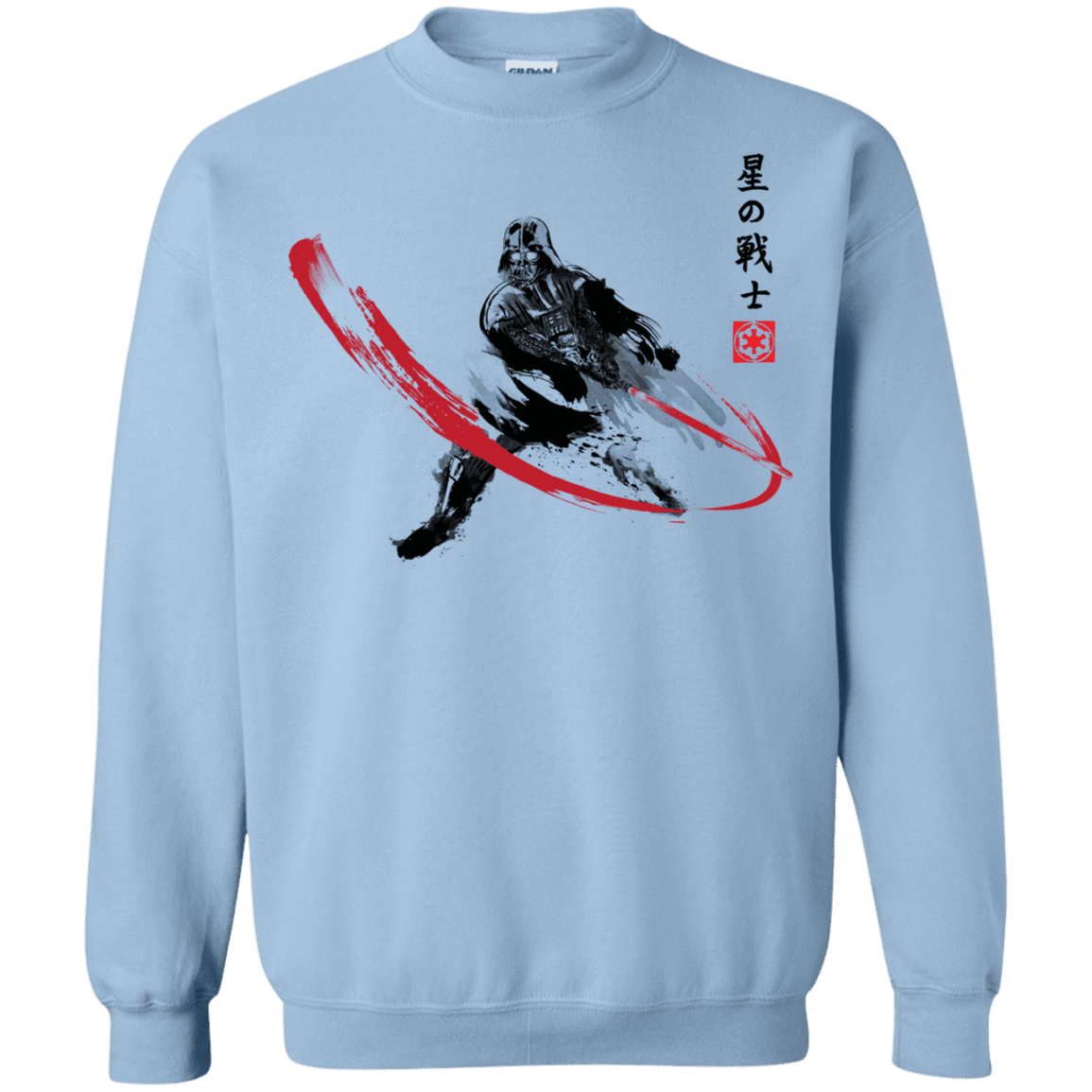 Sweatshirts Light Blue / Small STAR WARRIOR SUMI-E Crewneck Sweatshirt