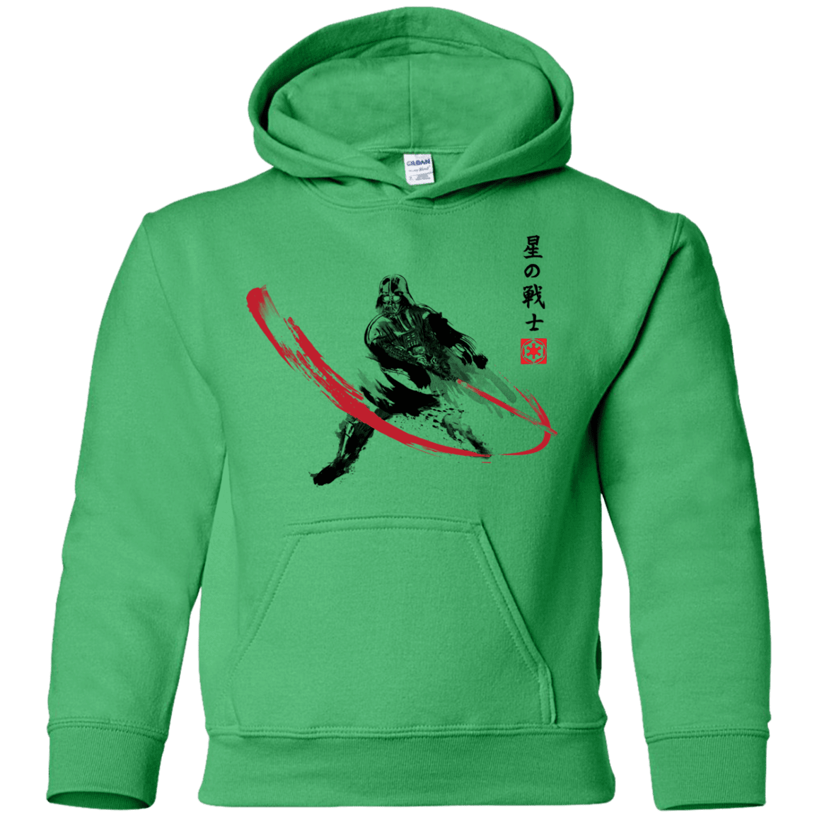Sweatshirts Irish Green / YS STAR WARRIOR SUMI-E Youth Hoodie