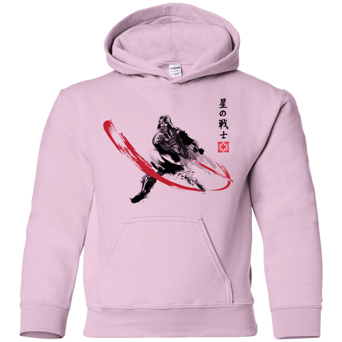 Sweatshirts Light Pink / YS STAR WARRIOR SUMI-E Youth Hoodie