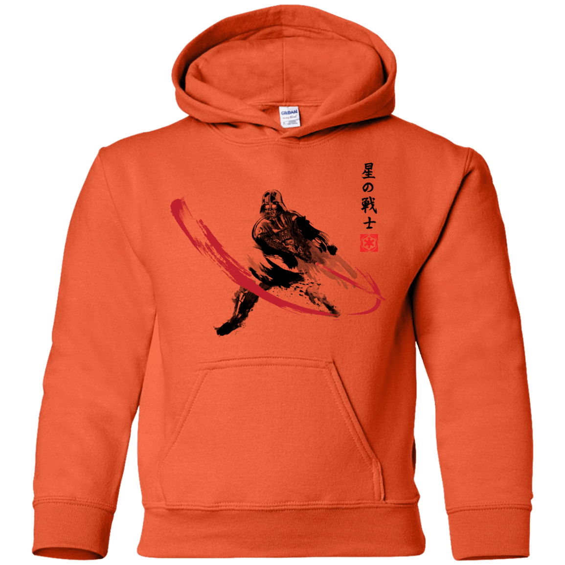 Sweatshirts Orange / YS STAR WARRIOR SUMI-E Youth Hoodie