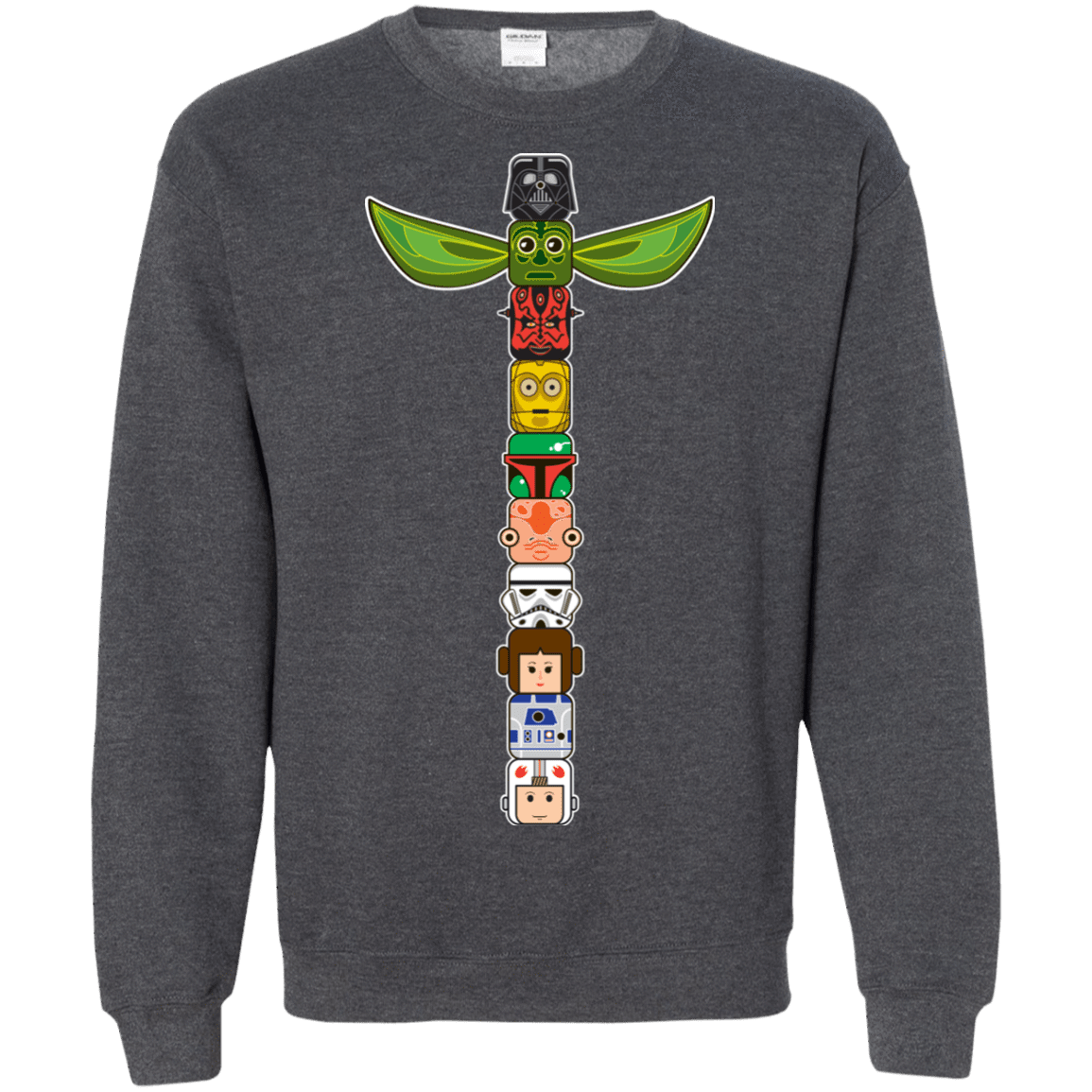 Sweatshirts Dark Heather / Small Star Wars Totem Crewneck Sweatshirt