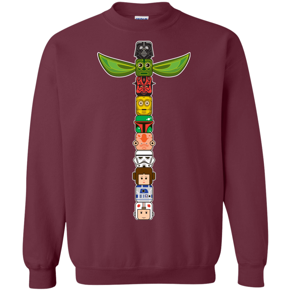 Sweatshirts Maroon / Small Star Wars Totem Crewneck Sweatshirt