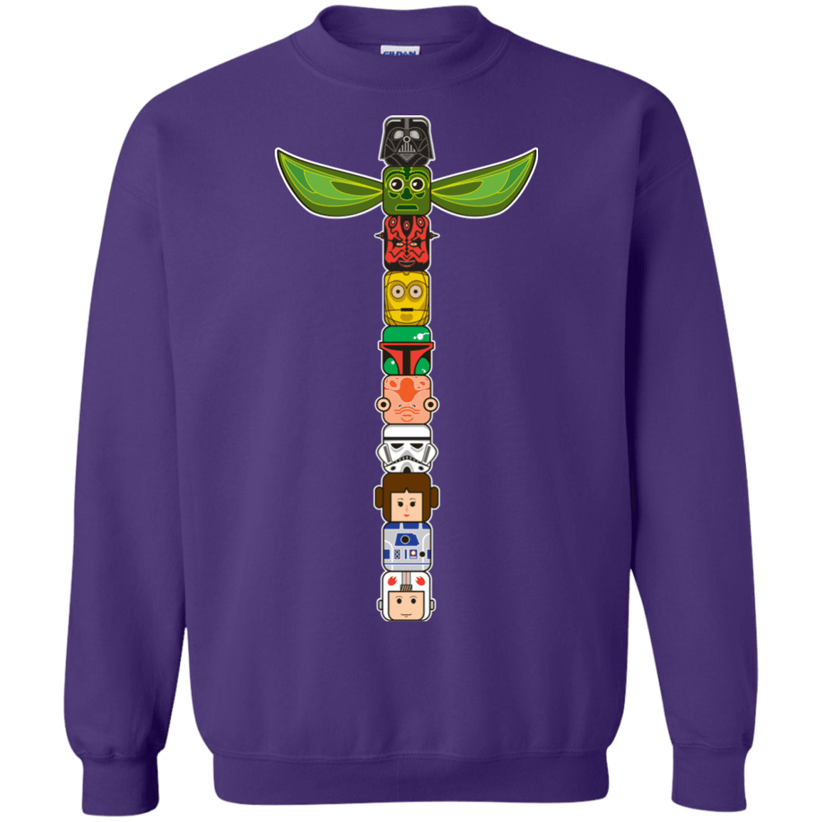 Sweatshirts Purple / Small Star Wars Totem Crewneck Sweatshirt