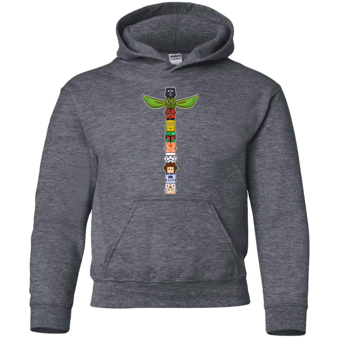 Sweatshirts Dark Heather / YS Star Wars Totem Youth Hoodie