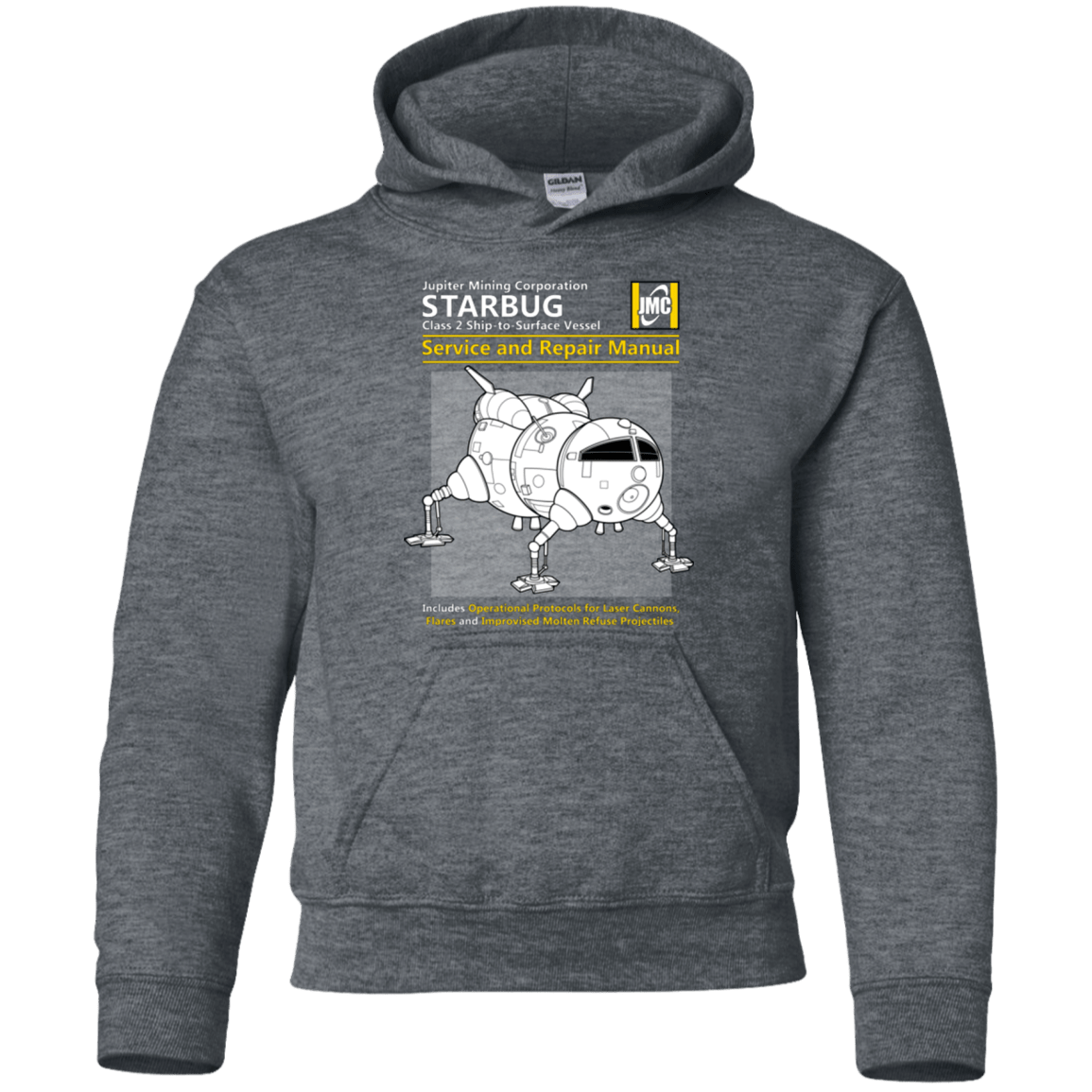 Sweatshirts Dark Heather / YS Starbug Service And Repair Manual Youth Hoodie