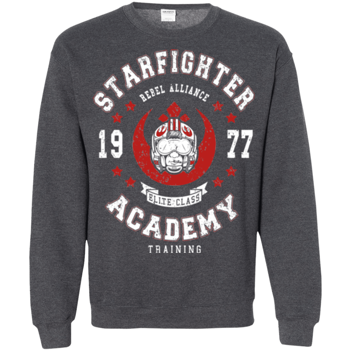 Sweatshirts Dark Heather / Small Starfighter Academy 77 Crewneck Sweatshirt