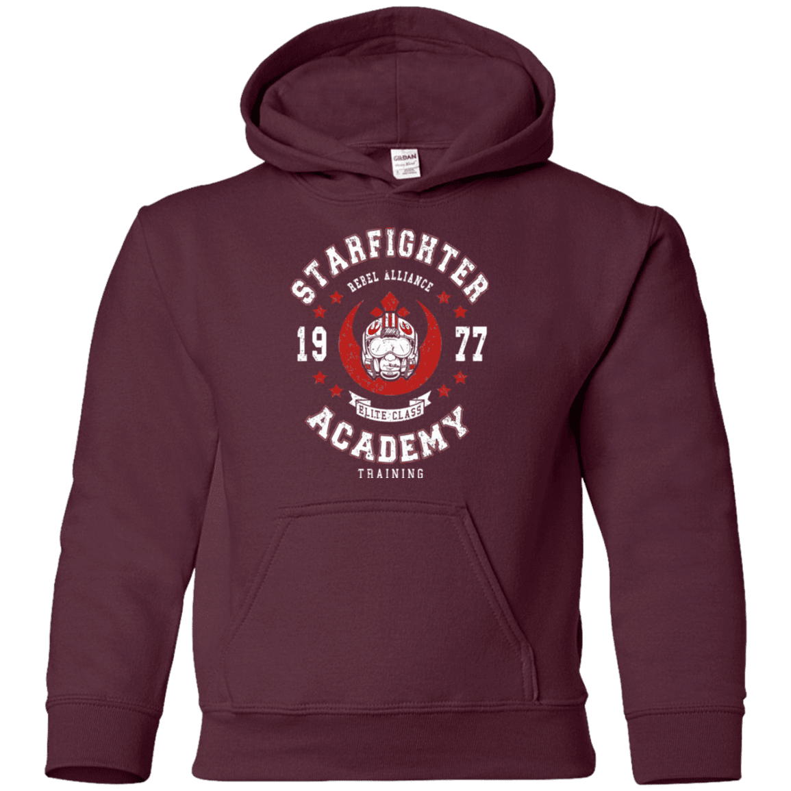 Sweatshirts Maroon / YS Starfighter Academy 77 Youth Hoodie