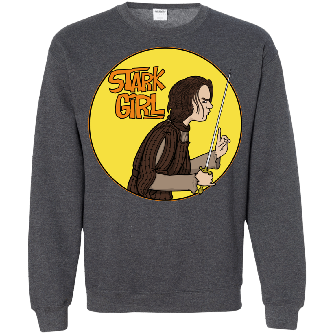 Sweatshirts Dark Heather / S Stark girl Crewneck Sweatshirt