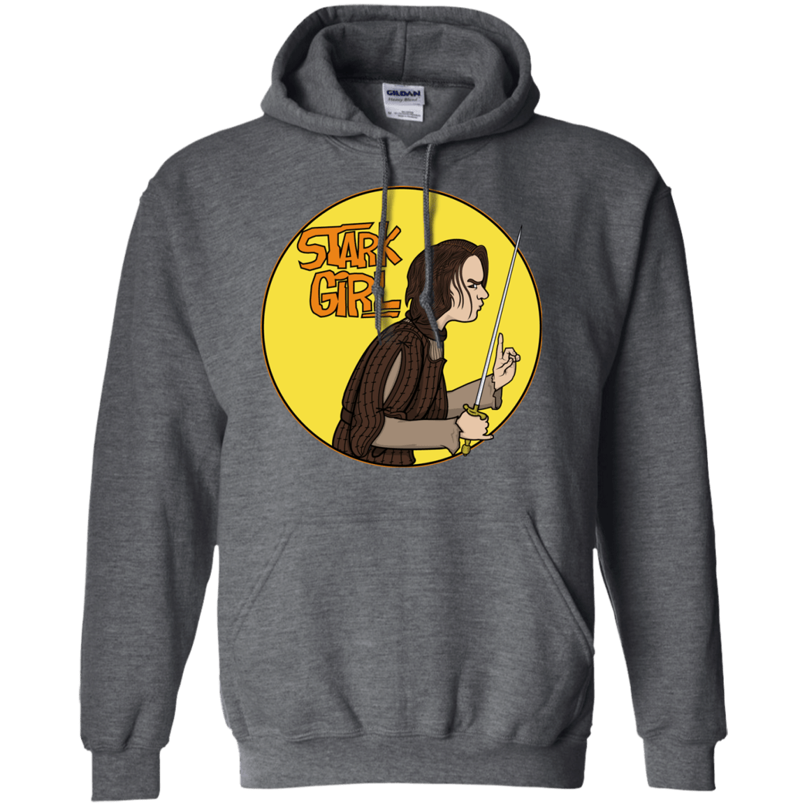 Sweatshirts Dark Heather / S Stark girl Pullover Hoodie