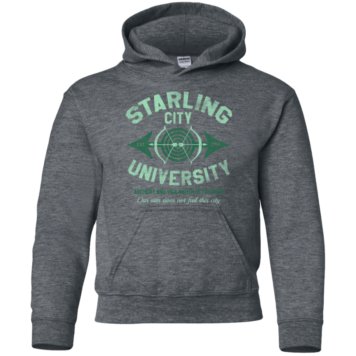 Sweatshirts Dark Heather / YS Starling City U Youth Hoodie