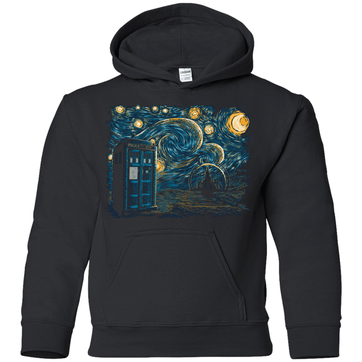 Sweatshirts Black / YS Starry Gallifrey Youth Hoodie