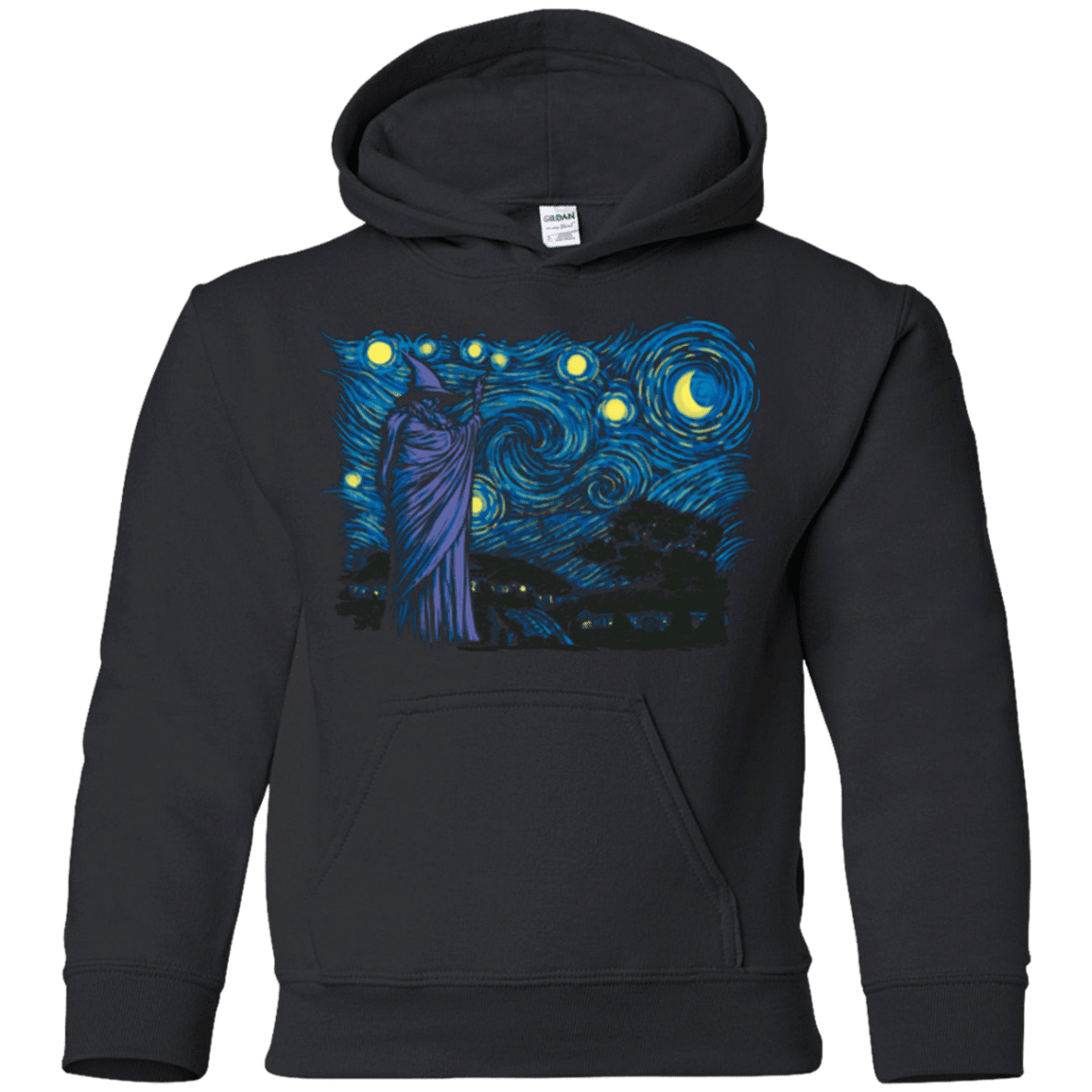 Sweatshirts Black / YS Starry Hobbiton Youth Hoodie