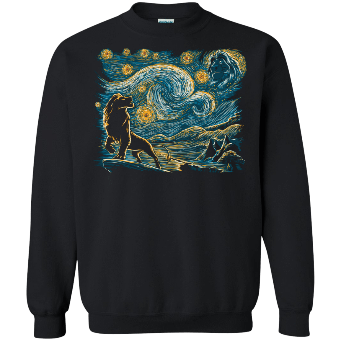 Sweatshirts Black / S Starry King Crewneck Sweatshirt