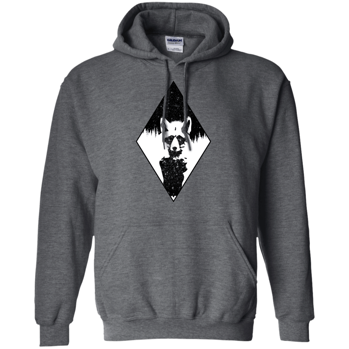 Sweatshirts Dark Heather / S Starry Raccoon Pullover Hoodie