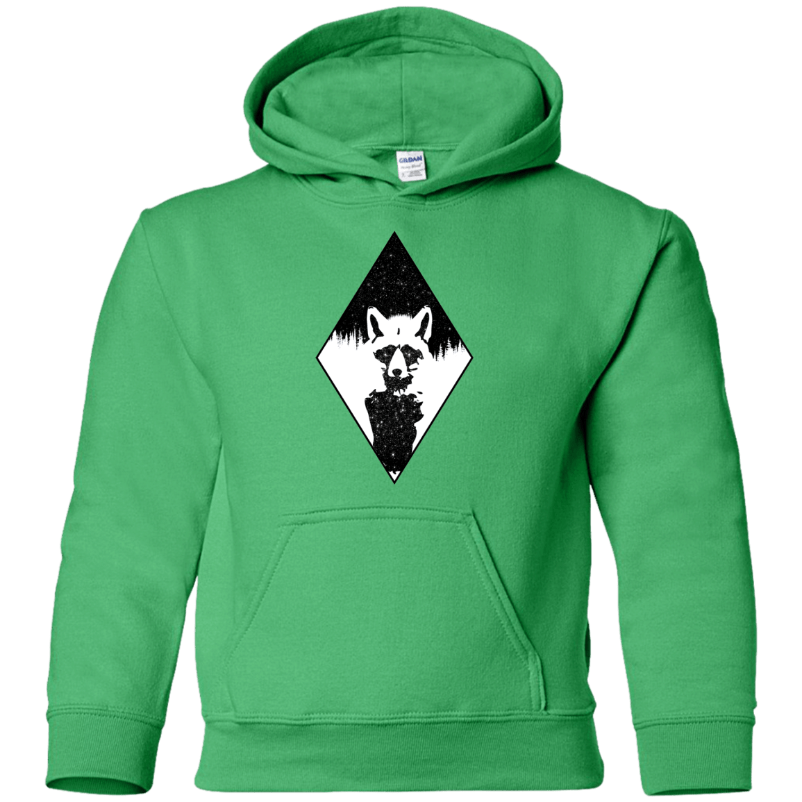 Sweatshirts Irish Green / YS Starry Raccoon Youth Hoodie