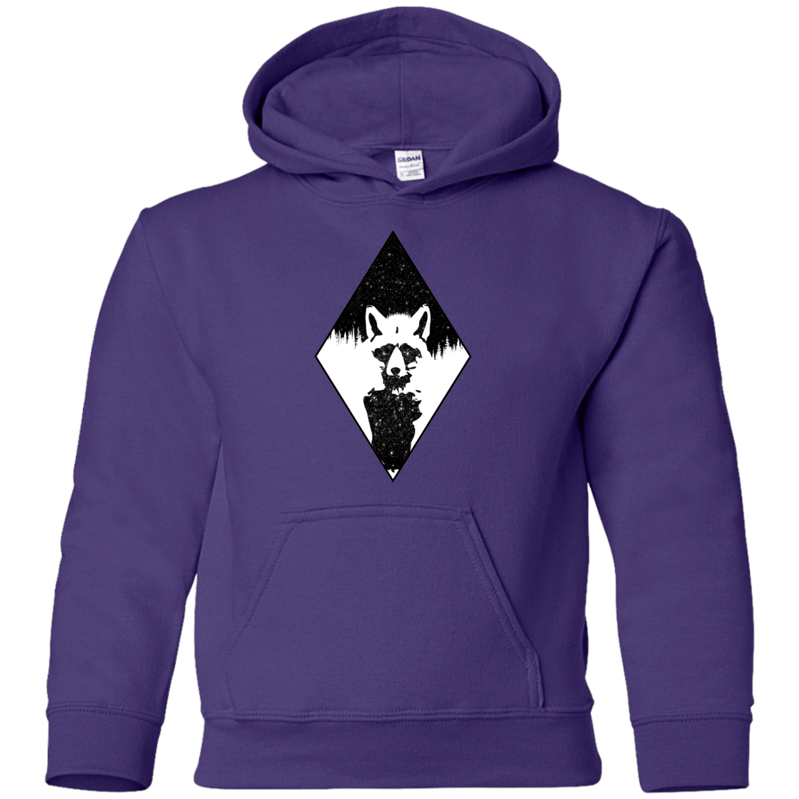 Sweatshirts Purple / YS Starry Raccoon Youth Hoodie