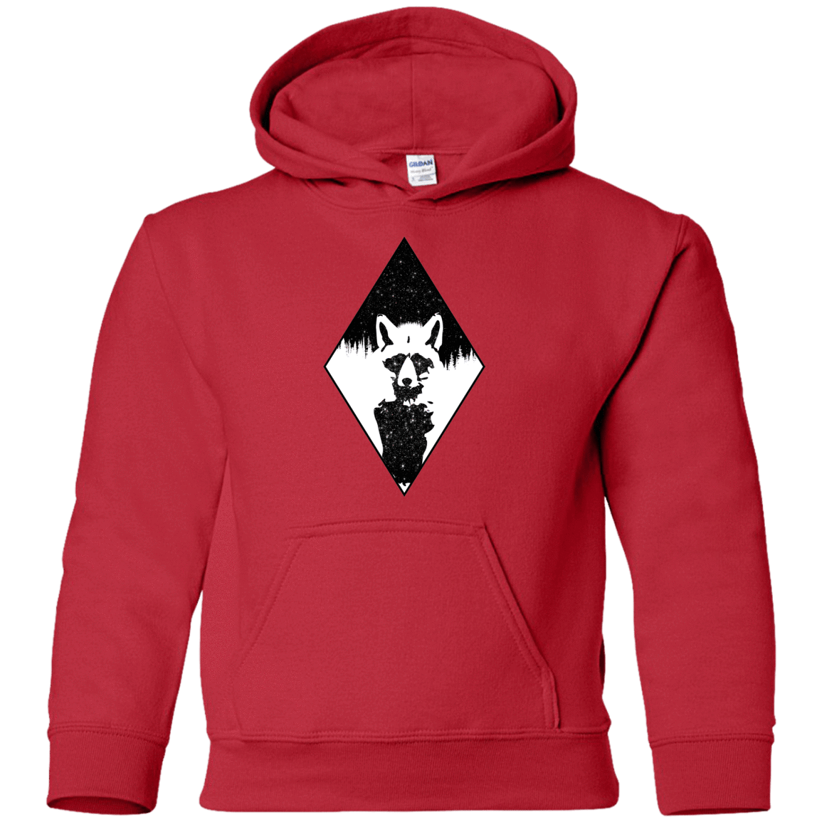 Sweatshirts Red / YS Starry Raccoon Youth Hoodie