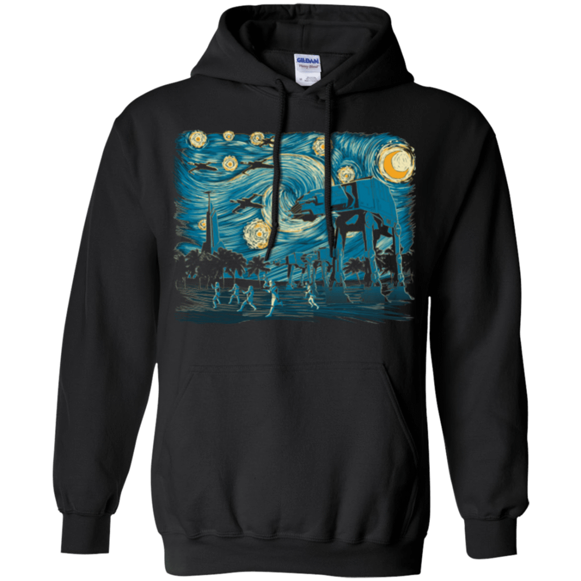 Sweatshirts Black / Small Starry Scarif Pullover Hoodie