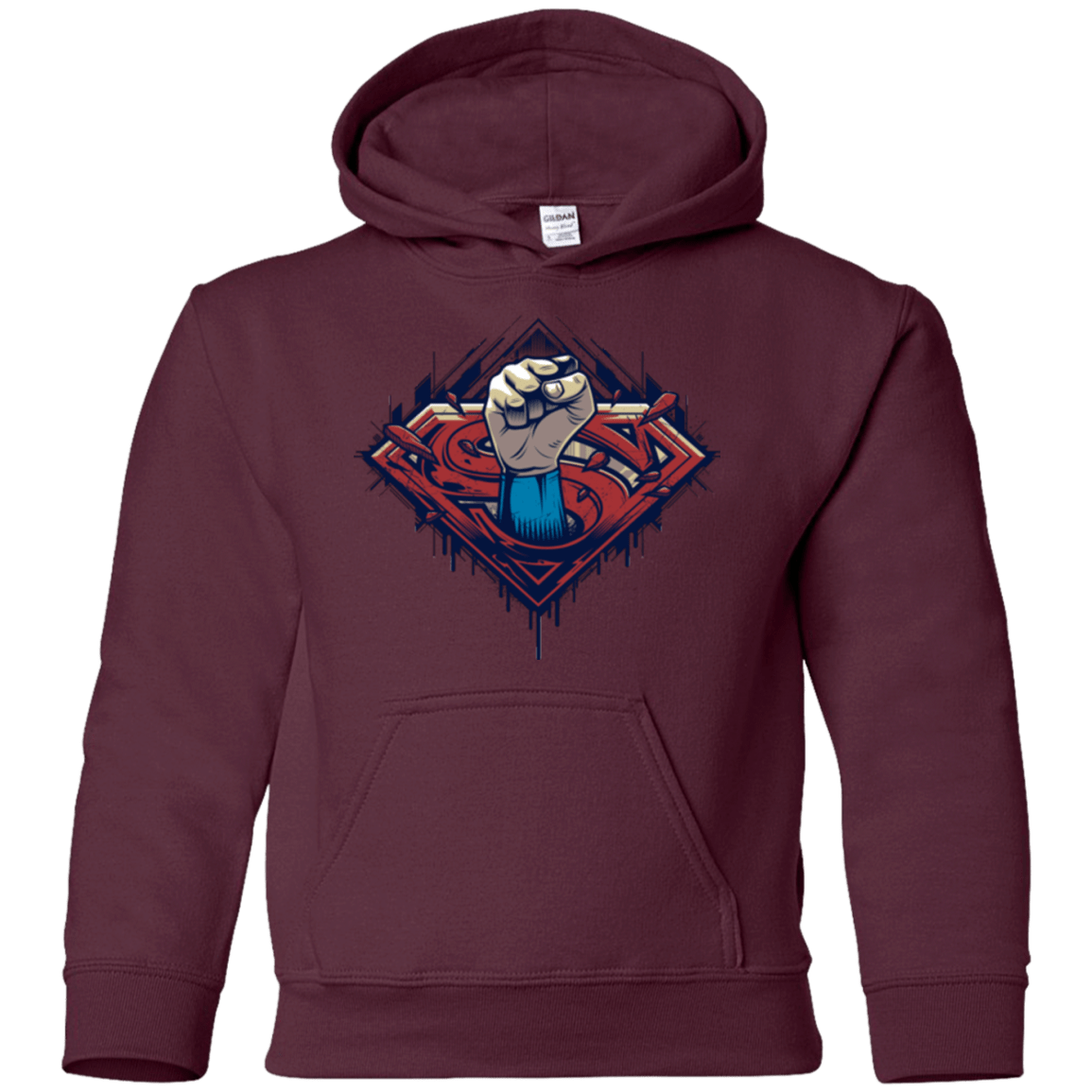 Sweatshirts Maroon / YS Steel Hero Youth Hoodie