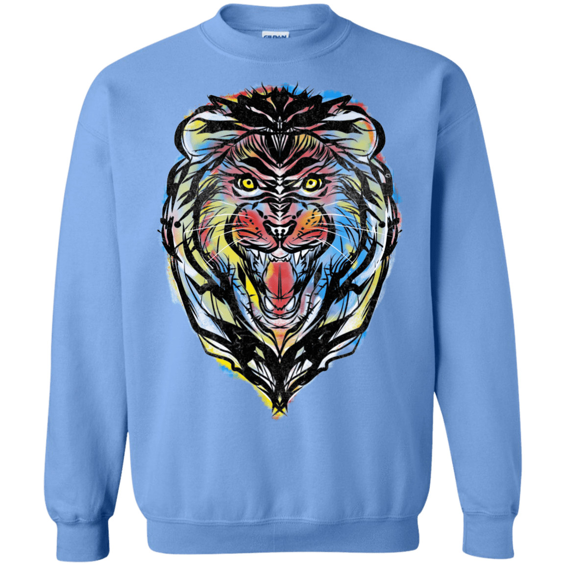 Sweatshirts Carolina Blue / S Stencil Lion Crewneck Sweatshirt