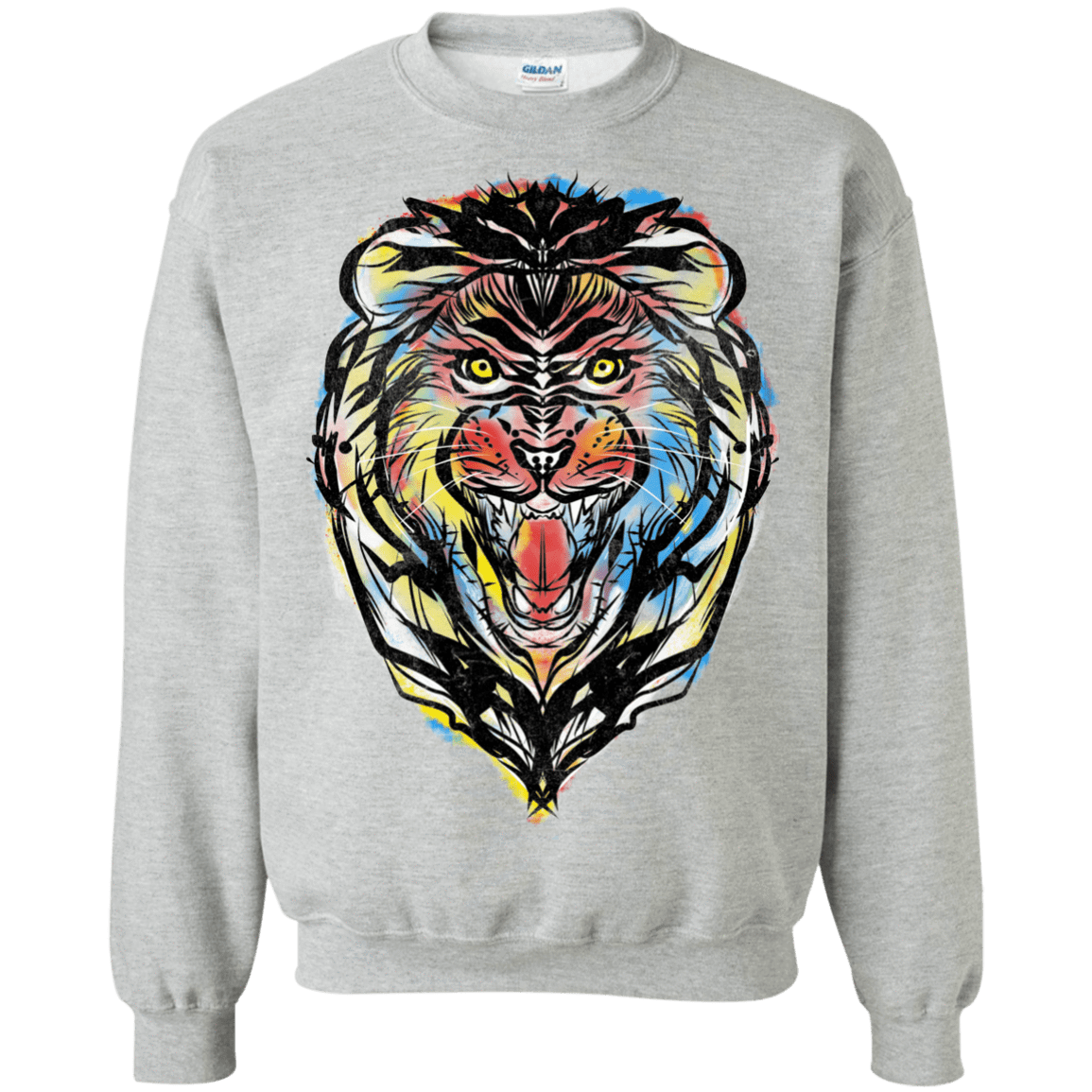 Sweatshirts Sport Grey / S Stencil Lion Crewneck Sweatshirt