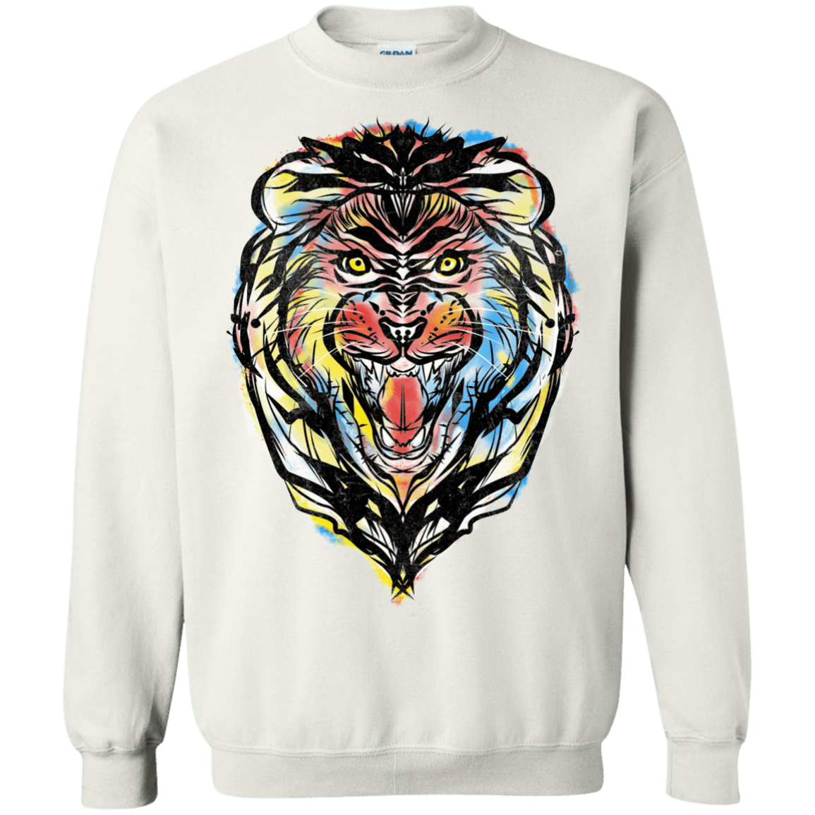 Sweatshirts White / S Stencil Lion Crewneck Sweatshirt