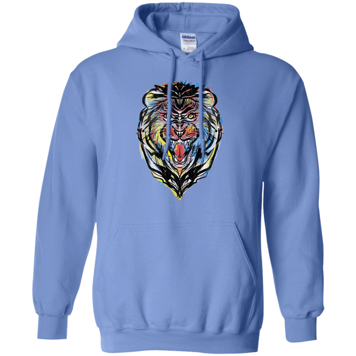 Sweatshirts Carolina Blue / S Stencil Lion Pullover Hoodie