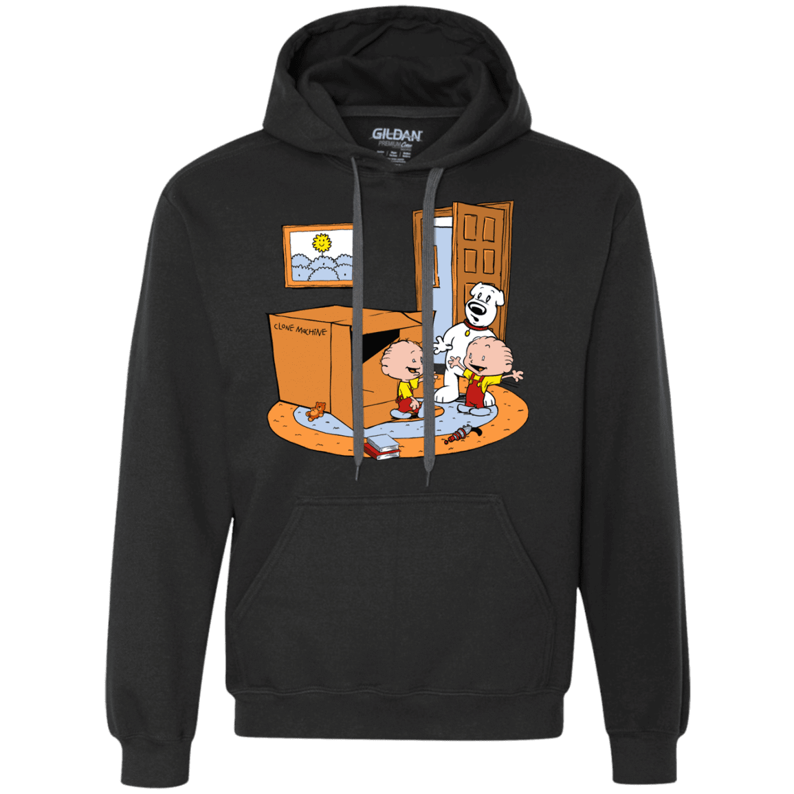 Sweatshirts Black / S Stewie and Brian Premium Fleece Hoodie