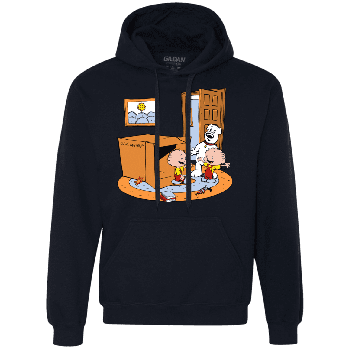 Sweatshirts Navy / S Stewie and Brian Premium Fleece Hoodie
