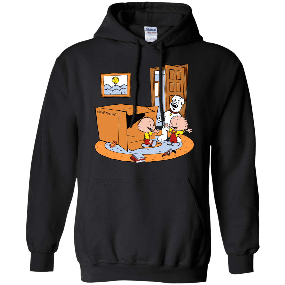Sweatshirts Black / S Stewie and Brian Pullover Hoodie