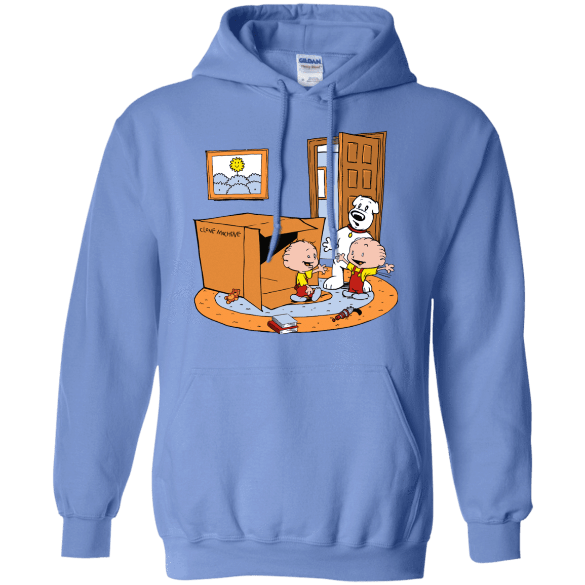Sweatshirts Carolina Blue / S Stewie and Brian Pullover Hoodie