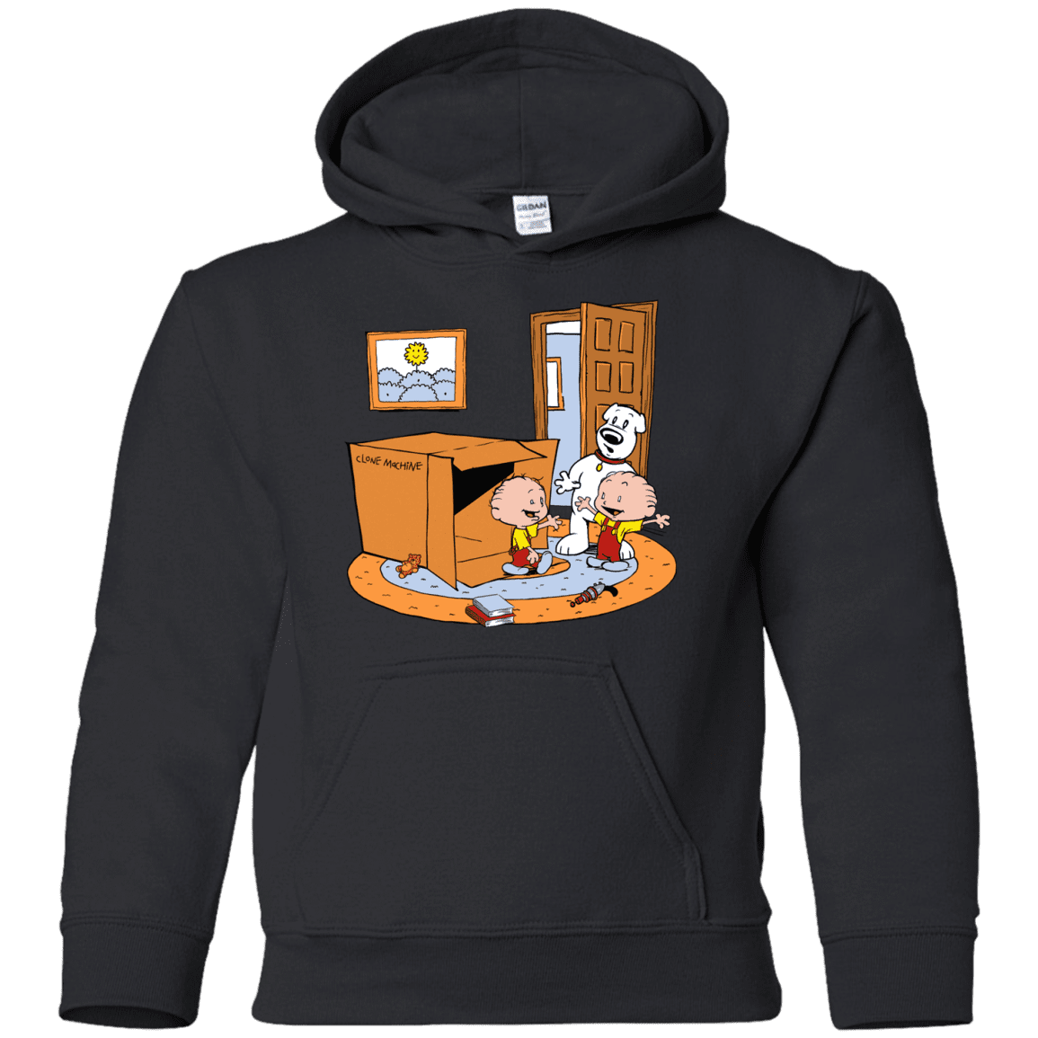 Sweatshirts Black / YS Stewie and Brian Youth Hoodie