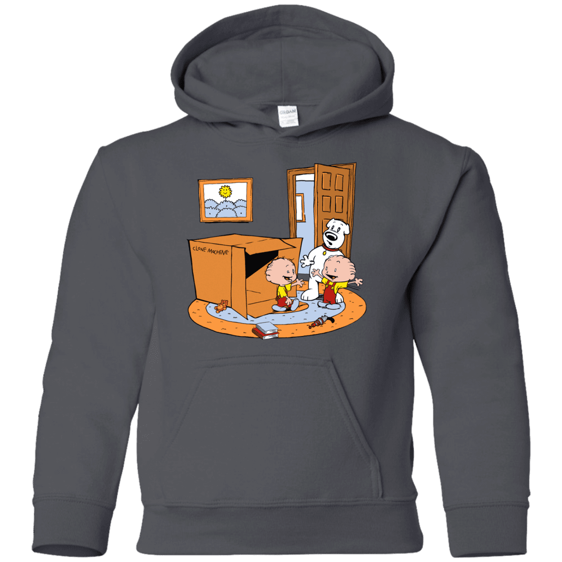 Sweatshirts Charcoal / YS Stewie and Brian Youth Hoodie