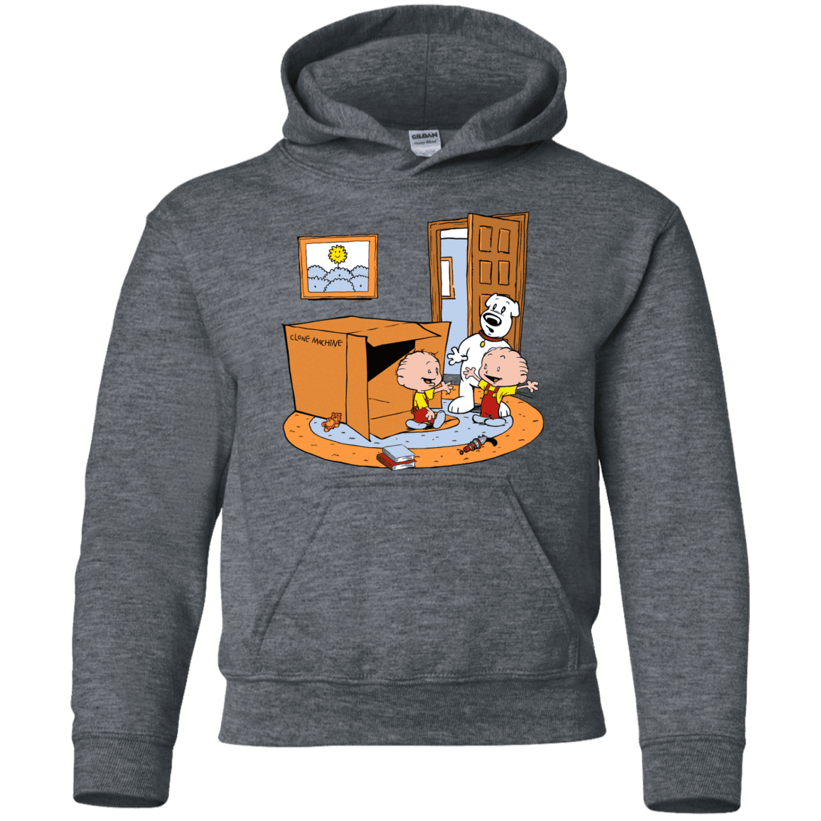 Sweatshirts Dark Heather / YS Stewie and Brian Youth Hoodie