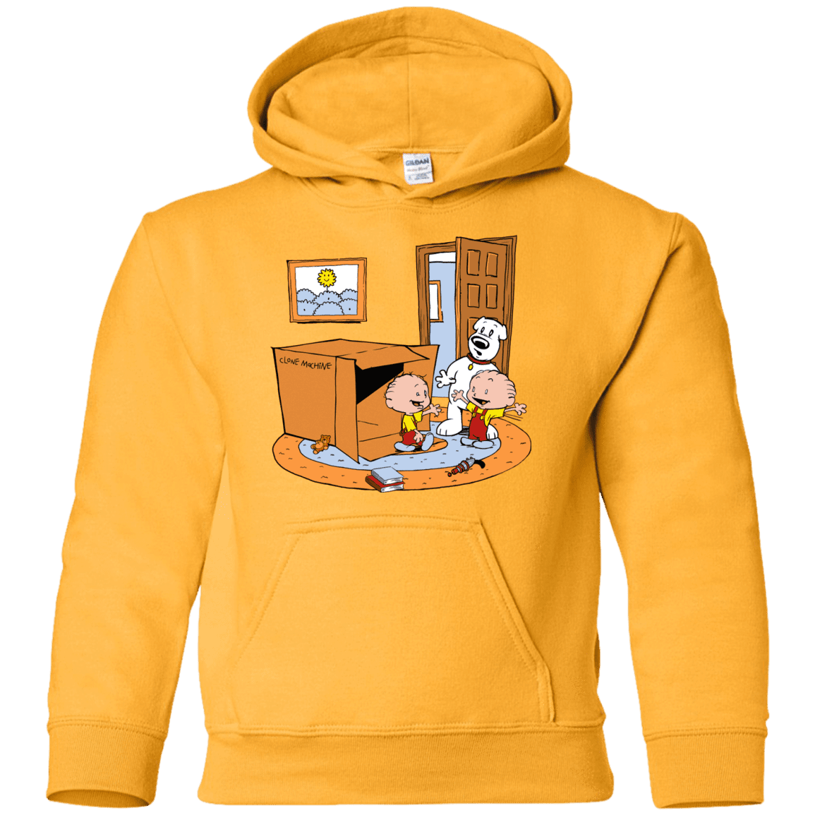 Sweatshirts Gold / YS Stewie and Brian Youth Hoodie
