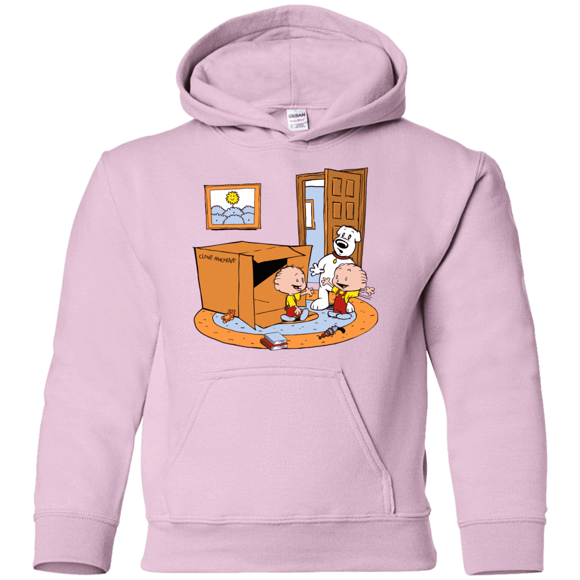 Sweatshirts Light Pink / YS Stewie and Brian Youth Hoodie