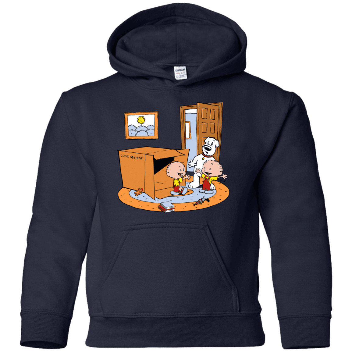 Sweatshirts Navy / YS Stewie and Brian Youth Hoodie