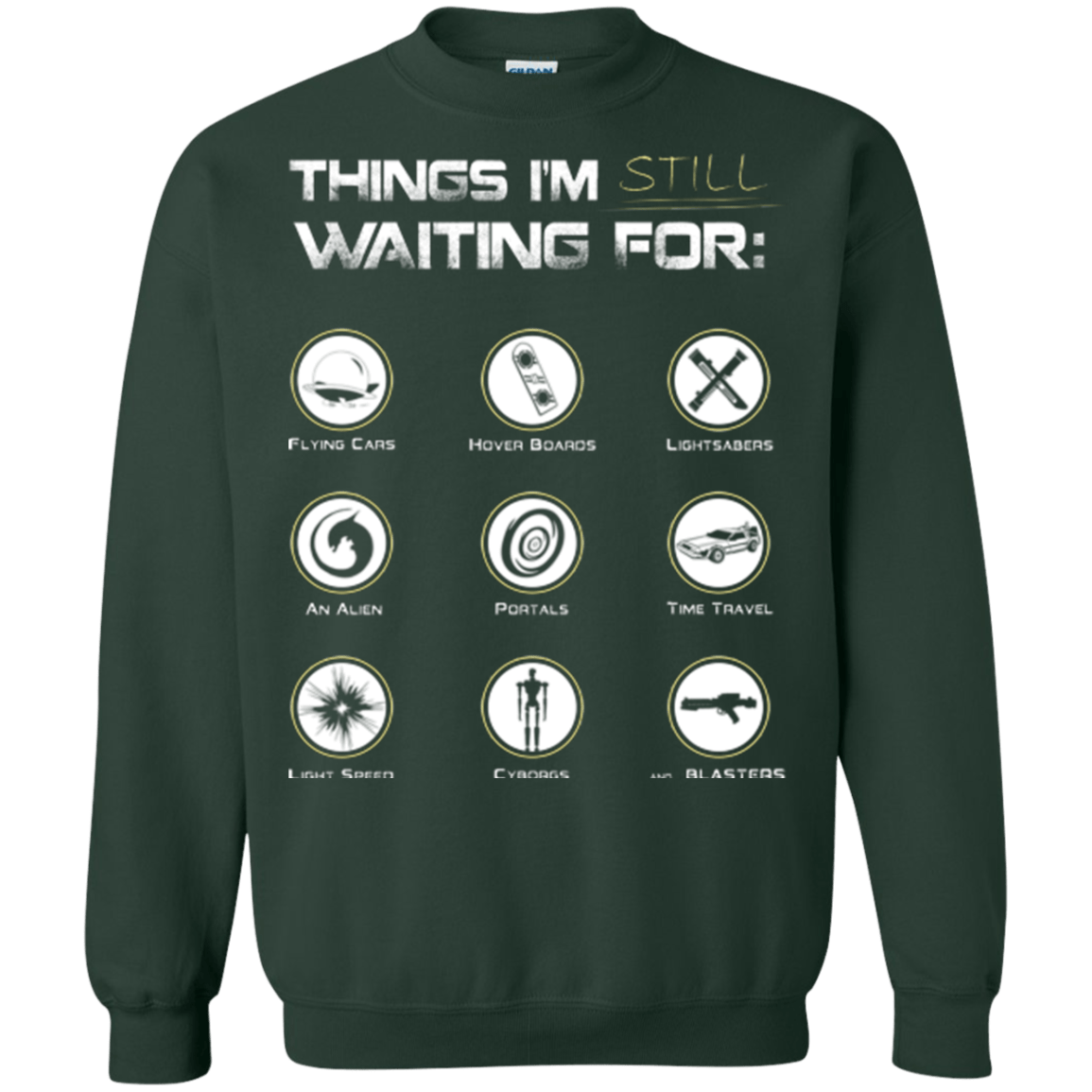 Sweatshirts Forest Green / Small Still Waiting Crewneck Sweatshirt