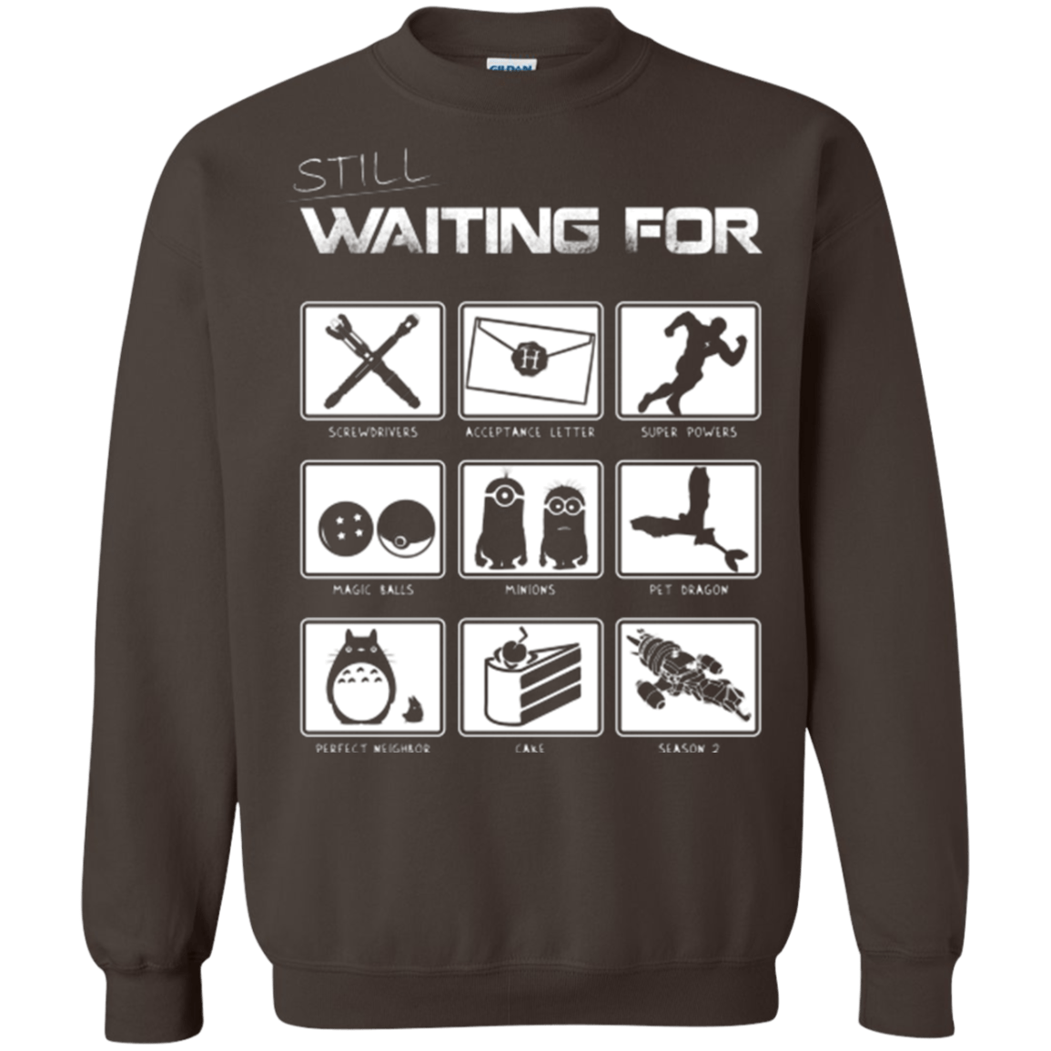 Sweatshirts Dark Chocolate / Small Still Waiting Part 2 Crewneck Sweatshirt