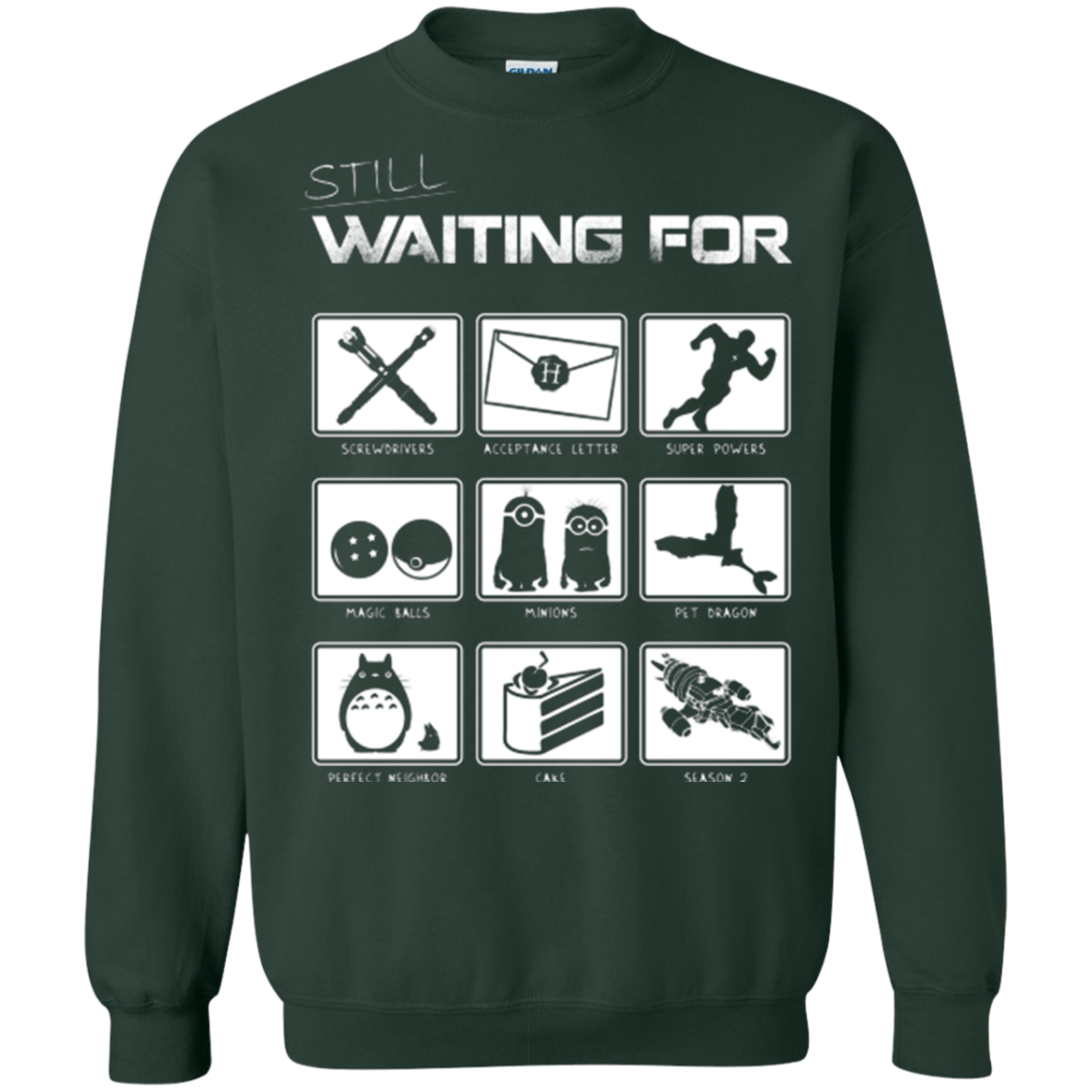 Sweatshirts Forest Green / Small Still Waiting Part 2 Crewneck Sweatshirt