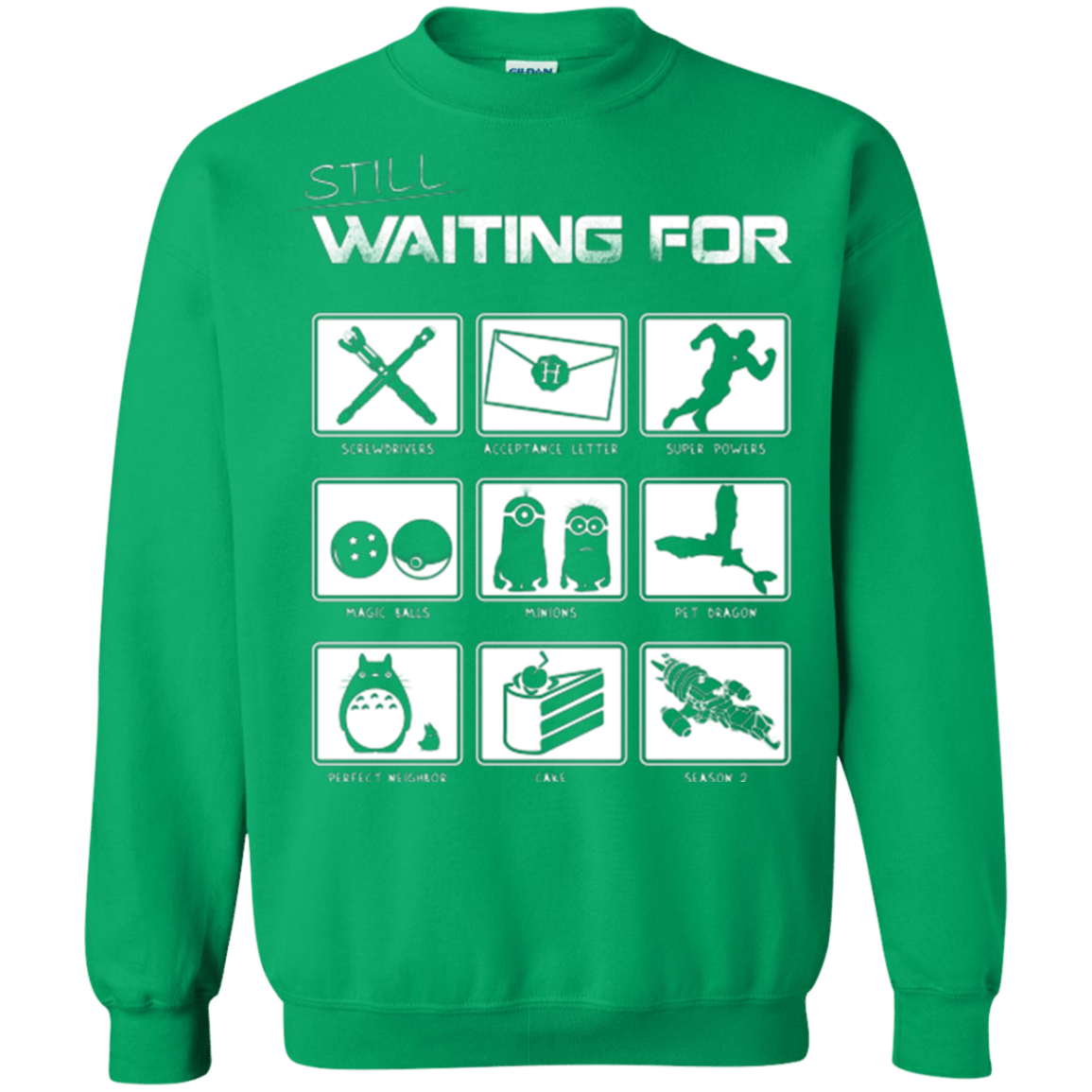 Sweatshirts Irish Green / Small Still Waiting Part 2 Crewneck Sweatshirt