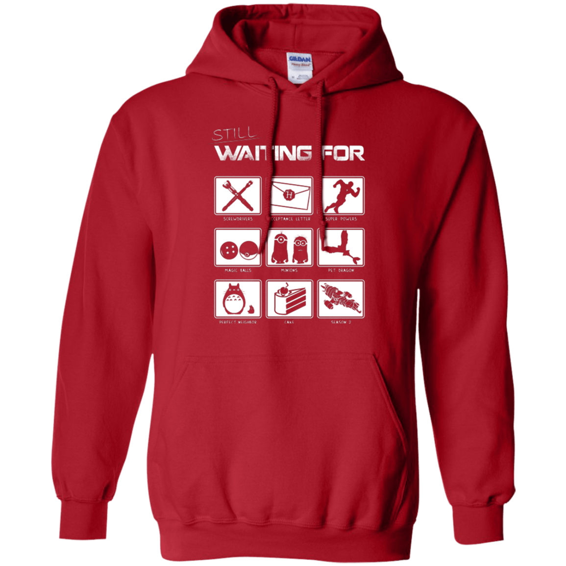 Sweatshirts Red / Small Still Waiting Part 2 Pullover Hoodie