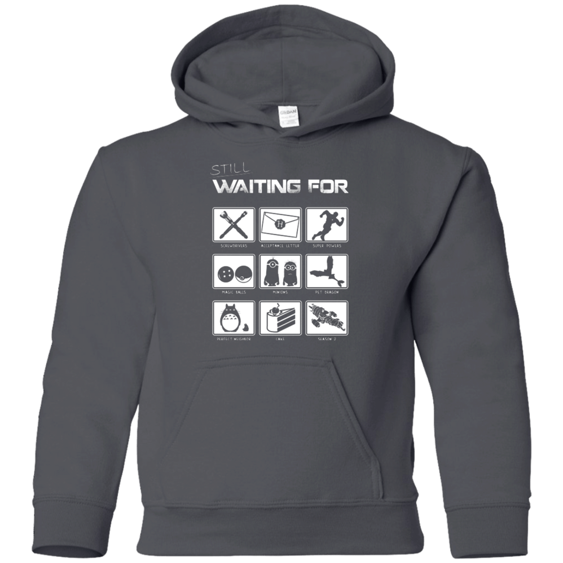 Sweatshirts Charcoal / YS Still Waiting Part 2 Youth Hoodie