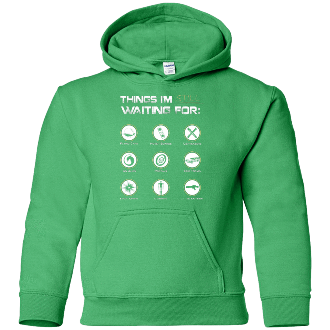 Sweatshirts Irish Green / YS Still Waiting Youth Hoodie