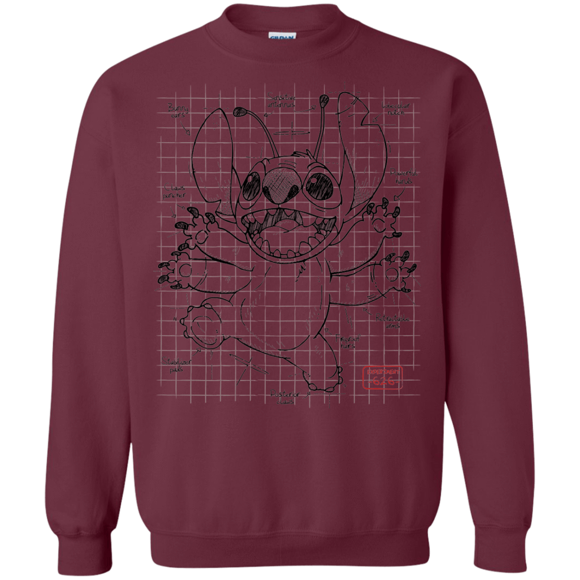 Sweatshirts Maroon / S Stitch Plan Crewneck Sweatshirt