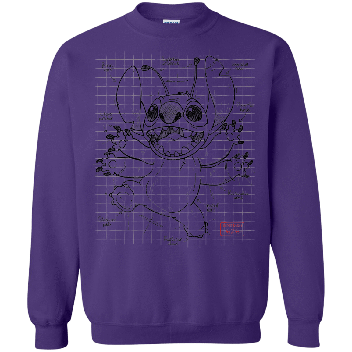 Sweatshirts Purple / S Stitch Plan Crewneck Sweatshirt