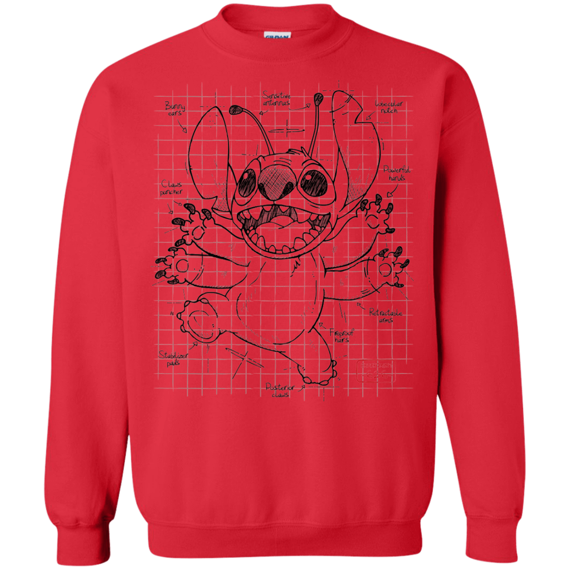 Sweatshirts Red / S Stitch Plan Crewneck Sweatshirt