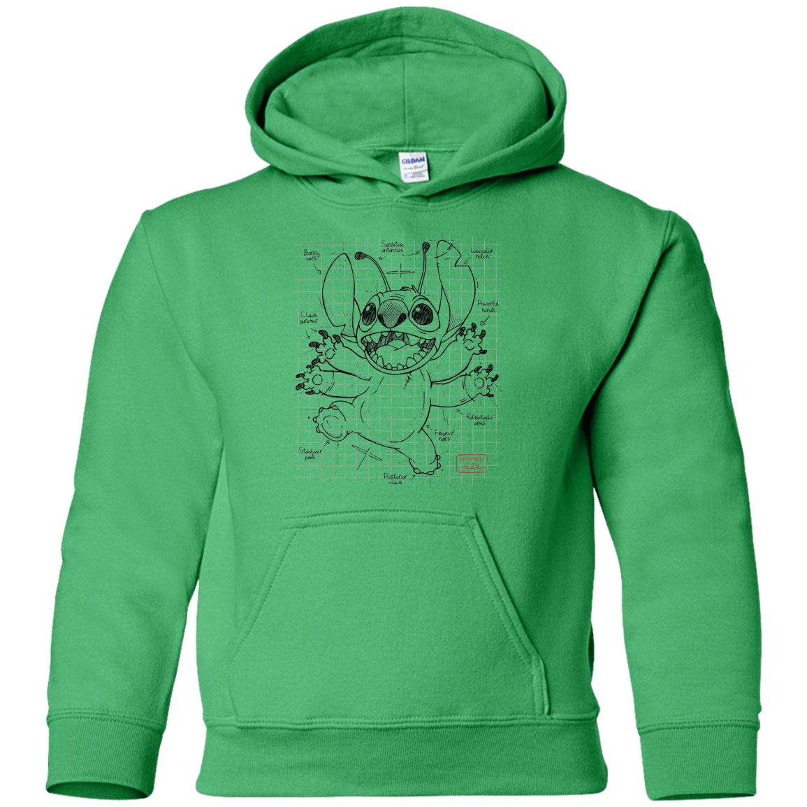 Sweatshirts Irish Green / YS Stitch Plan Youth Hoodie