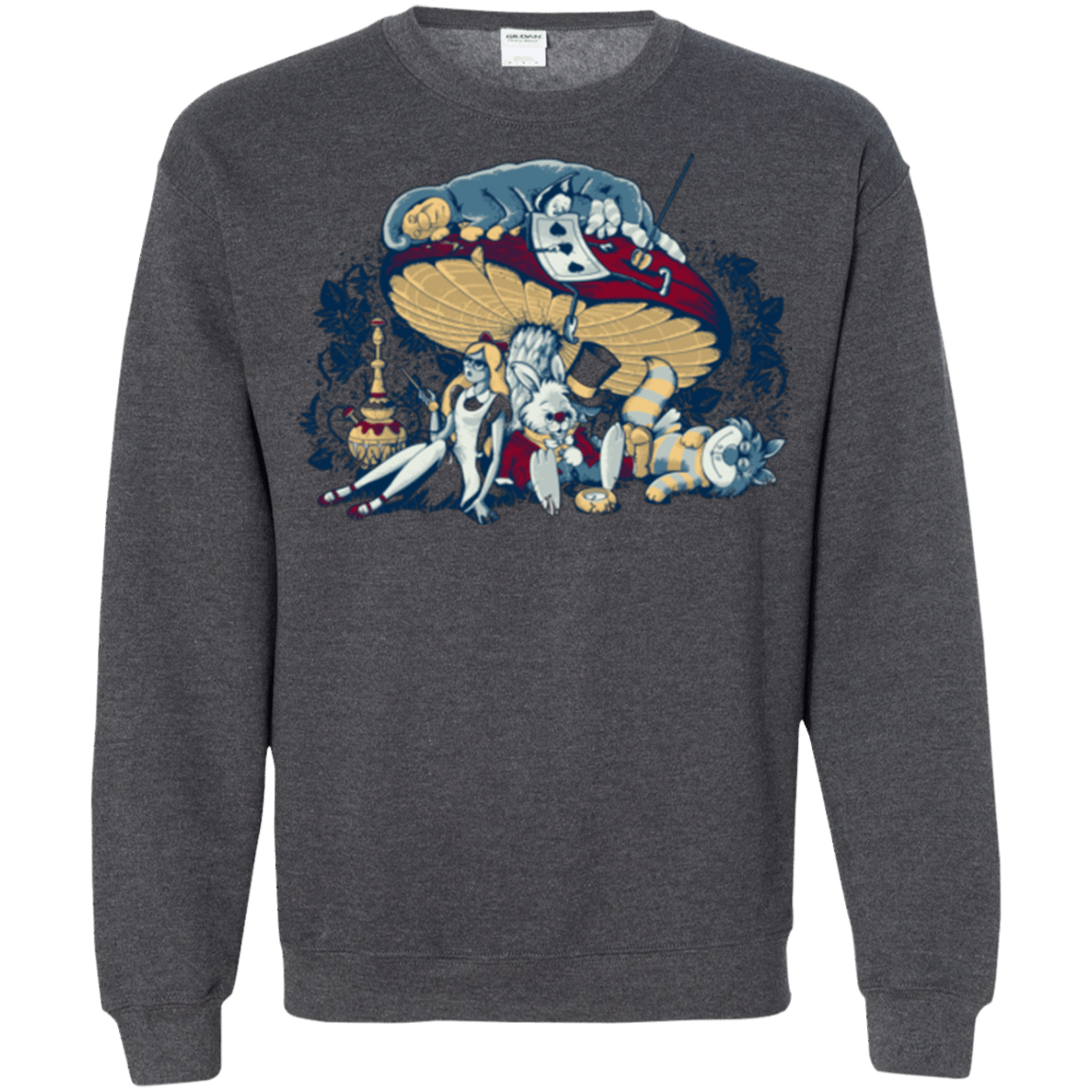 Sweatshirts Dark Heather / Small STONED IN WONDERLAND Crewneck Sweatshirt